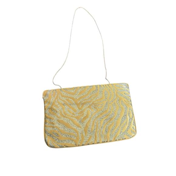 VTG Gold Sequin Clutch Handbag Purse Night Out Party Birthday Princess NWT - Picture 1 of 9
